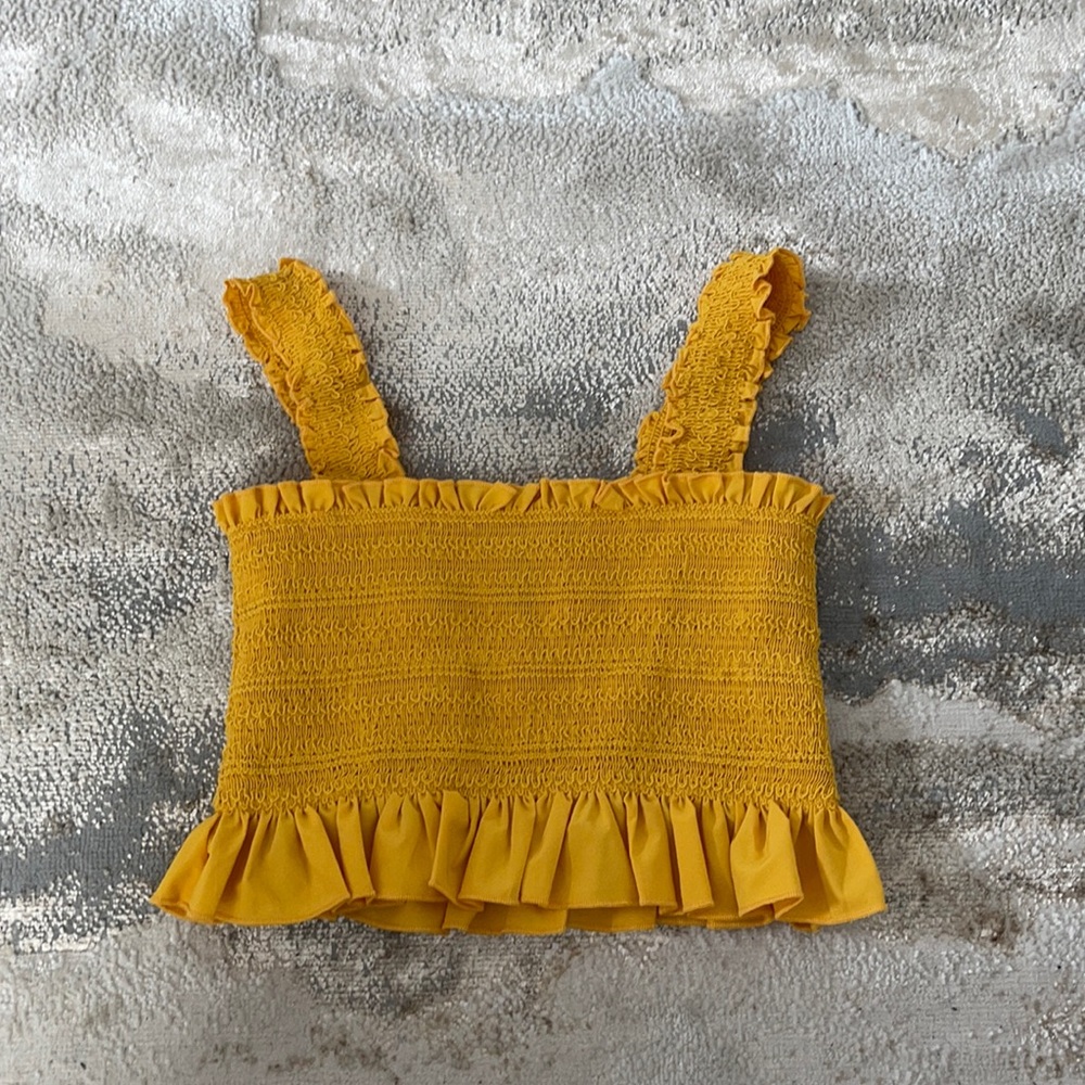 Yellow crop top